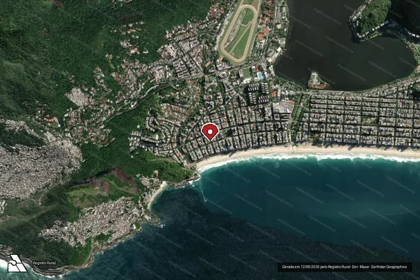 Imagem de satélite de Infração Ambiental em Rio de Janeiro - RJ (marcador da localização)