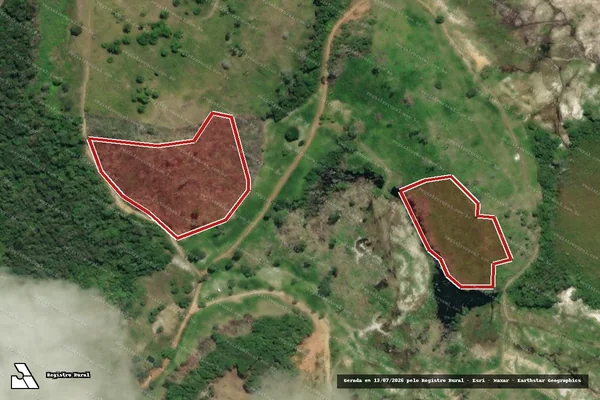 Imagem de satélite de Infração da Flora em Jaguaripe - BA