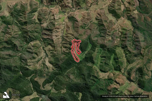 Imagem de satélite — Embargo IBAMA — Infração da Flora - Água Boa/MG