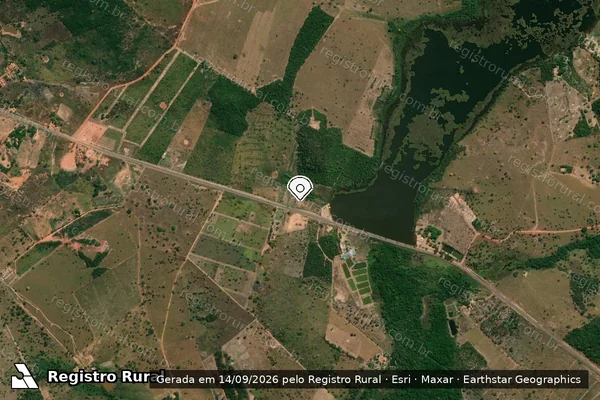 Imagem de satélite — Embargo IBAMA — Comércio Ilegal de Madeira - Amarante do Maranhão/MA