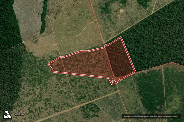 Imagem de satélite de Infração da Flora em Novo Aripuanã - AM