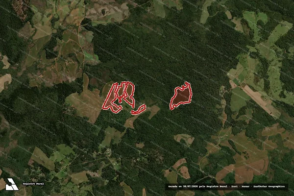 Imagem de satélite de Infração da Flora em Guarapuava - PR