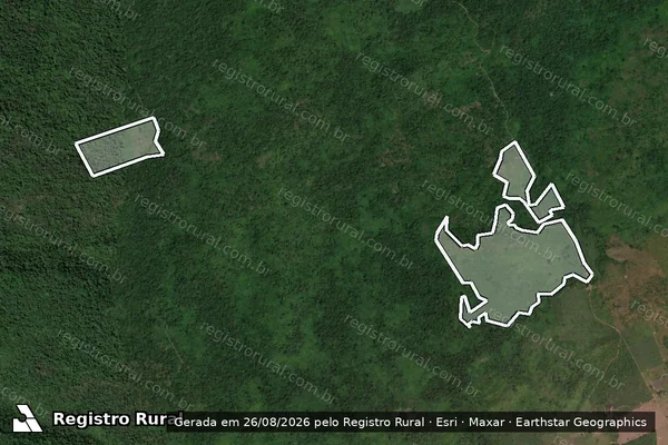 Imagem de satélite de Infração da Flora em São Félix do Xingu - PA