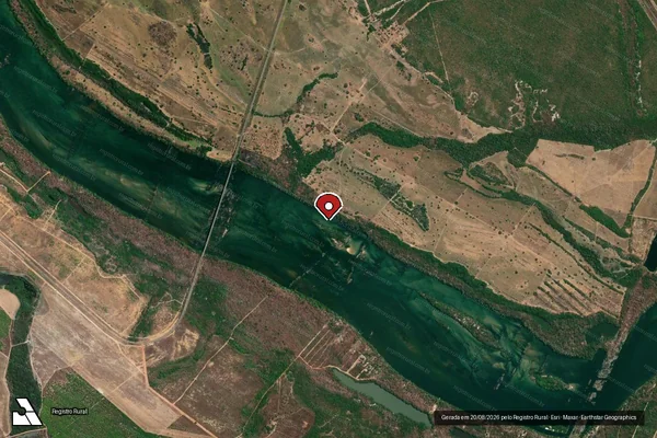 Imagem de satélite — Embargo IBAMA — Infração Ambiental - Peixe/TO