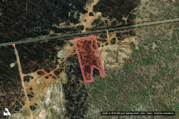 Imagem de satélite — Embargo IBAMA — Infração Ambiental - Afonso Bezerra/RN