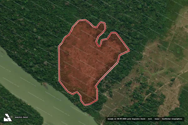 Imagem de satélite de Infração Ambiental em Novo Progresso - PA