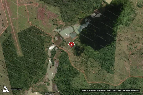 Imagem de satélite de Infração referente a Qualidade Ambiental em São Félix do Xingu - PA (marcador da localização)