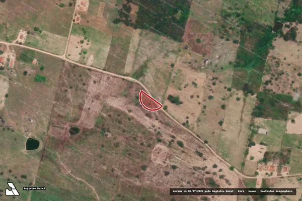 Imagem de satélite — Embargo IBAMA — Infração da Flora — Traipu/AL