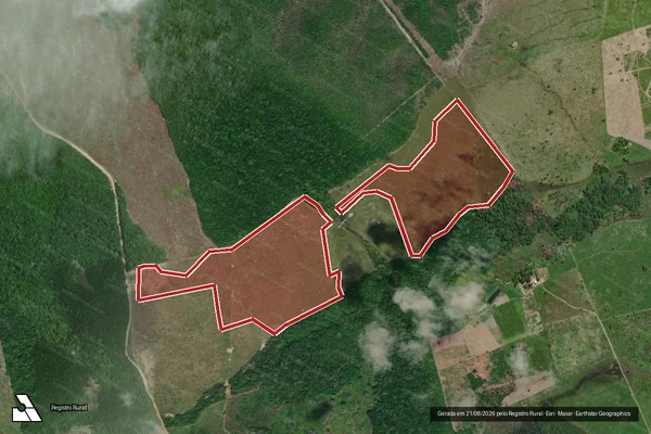 Imagem de satélite de Infração da Flora em Mucajaí - RR