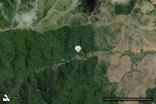 Imagem de satélite de Infração Ambiental em Maragogi - AL (marcador da localização)