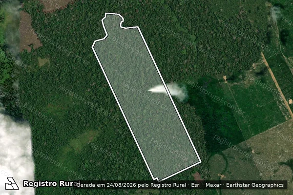 Imagem de satélite de Infração da Flora em Lábrea - AM