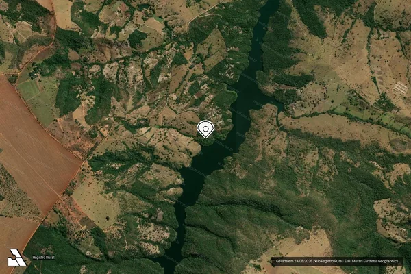 Imagem de satélite de Infração de Licenciamento(Não Classificada-Móvel) em Santo Antônio do Descoberto - GO (marcador da localização)