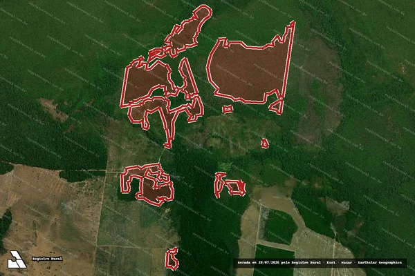 Imagem de satélite de Infração Ambiental em Novo Mundo - MT