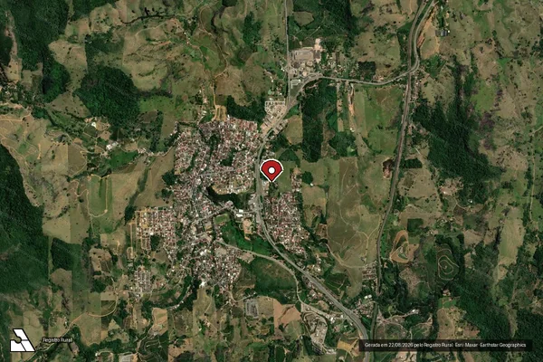 Imagem de satélite de Infração Ambiental em João Neiva - ES (marcador da localização)