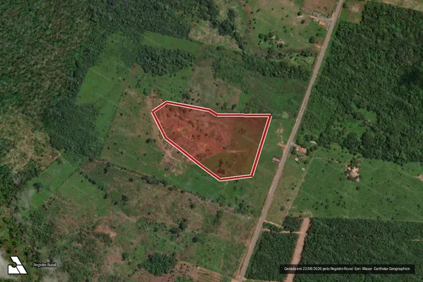 Imagem de satélite — Embargo IBAMA — Infração Ambiental - Monte Alegre/PA