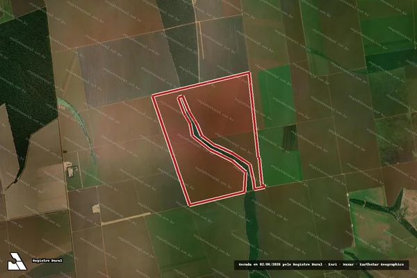 Imagem de satélite de Infração da Flora em Feliz Natal - MT