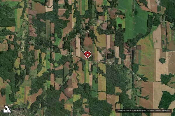 Imagem de satélite — Embargo IBAMA — Infração Ambiental - Itaiópolis/SC