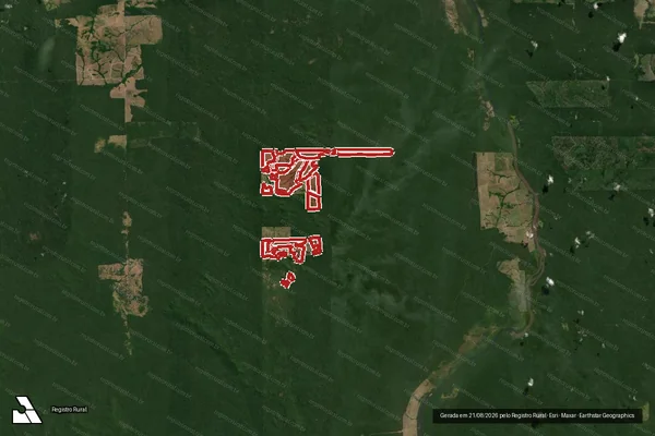 Imagem de satélite de Infração Ambiental em Colniza - MT