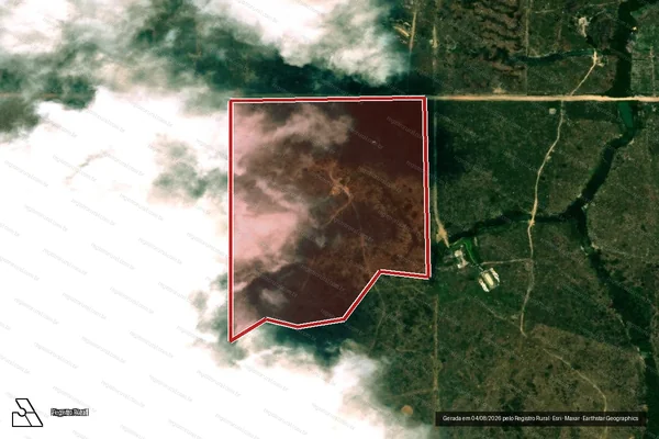 Imagem de satélite de Infração da Flora em Cujubim - RO
