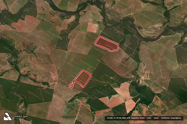 Imagem de satélite — Embargo IBAMA — Infração da Flora - Barra do Garças/MT