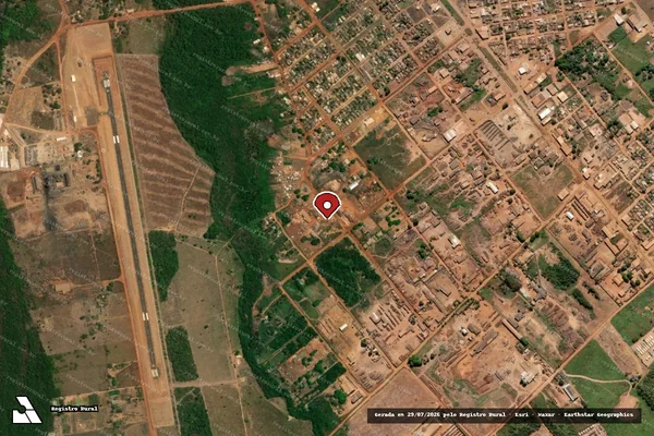 Imagem de satélite de Infração Ambiental em Aripuanã - MT (marcador da localização)