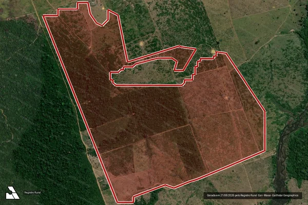 Imagem de satélite de Infração da Flora em Novo Aripuanã - AM