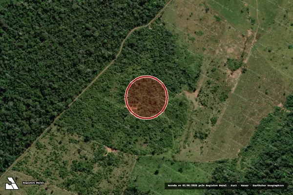 Imagem de satélite de Desmatamento em Capixaba - AC