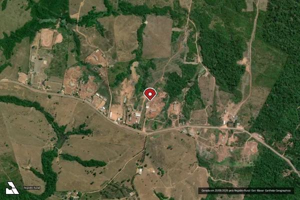 Imagem de satélite de Infração Ambiental em Belém - PA (marcador da localização)