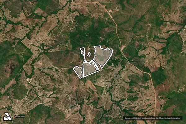 Imagem de satélite de Infração da Flora em Crixás - GO