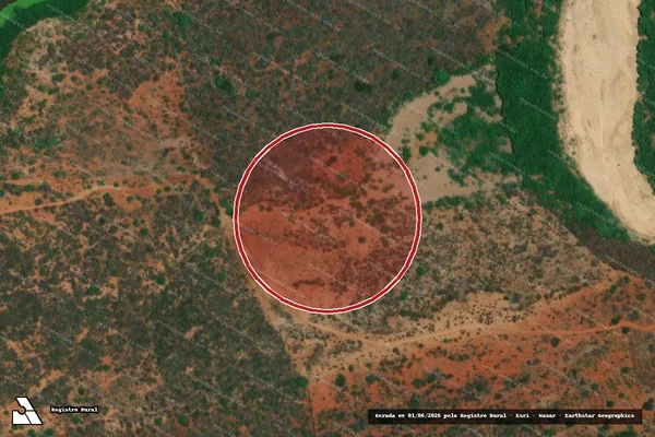 Imagem de satélite de Infração Ambiental em Cabaceiras - PB