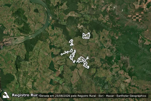 Imagem de satélite — Embargo IBAMA — Infração da Flora — Ananás/TO