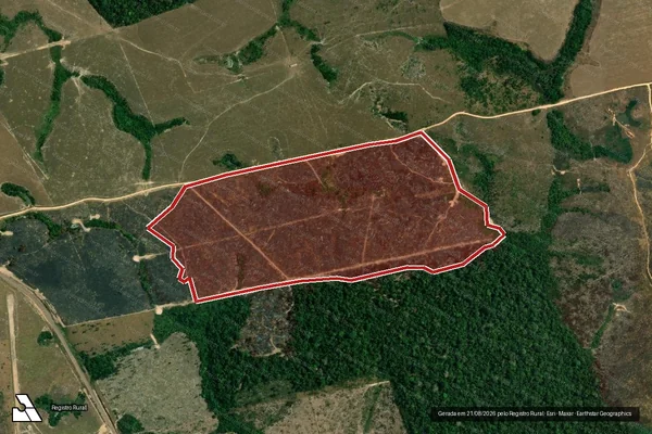 Imagem de satélite de Infração da Flora em Trairão - PA