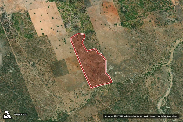 Imagem de satélite de Infração da Flora em Poço Redondo - SE