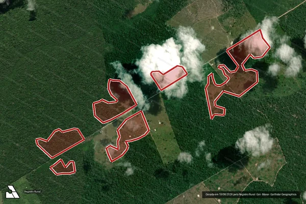 Imagem de satélite de Infração Ambiental em Portel - PA