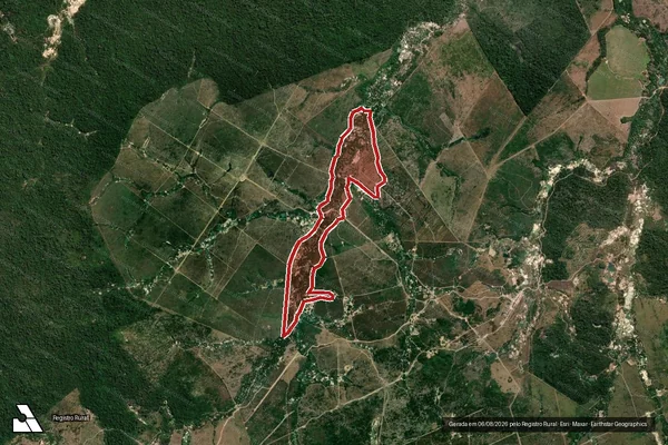Imagem de satélite de Infração Ambiental em Nova Bandeirantes - MT