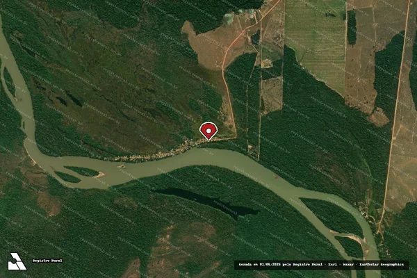 Imagem de satélite — Embargo IBAMA — Infração referente a Qualidade Ambiental - Cabixi/RO