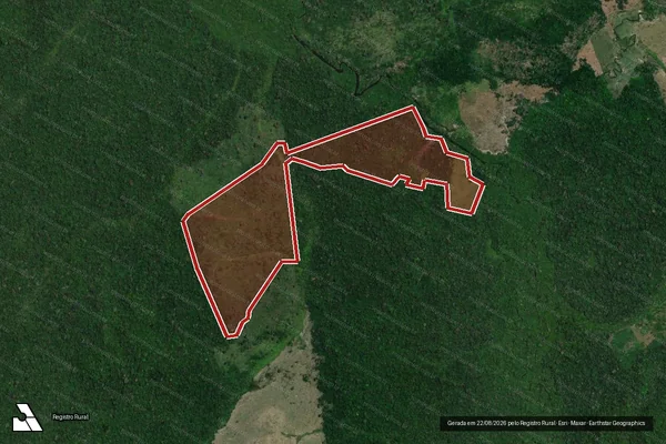 Imagem de satélite de Infração Ambiental em Altamira - PA