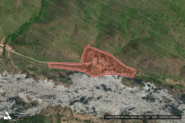 Imagem de satélite — Embargo IBAMA — Infração da Flora - Piranhas/AL
