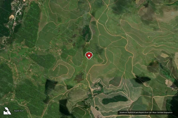 Imagem de satélite de Infração Ambiental em Cabo de Santo Agostinho - PE (marcador da localização)