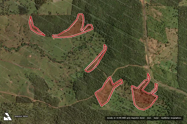 Imagem de satélite — Embargo IBAMA — Infração da Flora — Itapiratins/TO