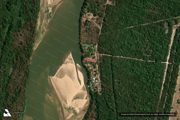 Imagem de satélite de Infração da Flora em Aruanã - GO