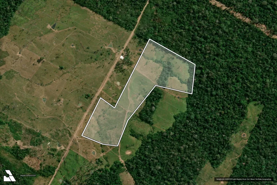 Imagem aérea do item A