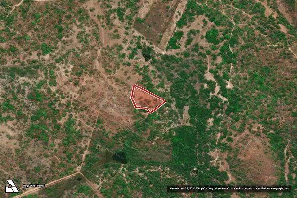 Imagem de satélite — Embargo IBAMA — Infração Ambiental — Lagoa do Piauí/PI