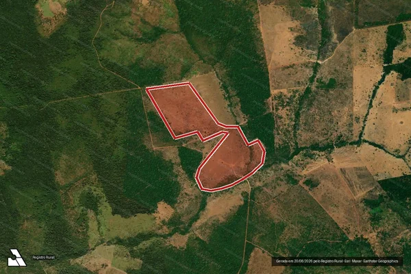 Imagem de satélite de Desmatamento em Serra Nova Dourada - MT