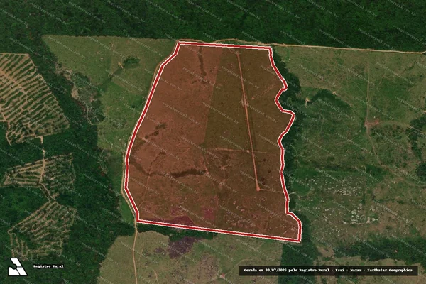 Imagem de satélite de Infração Ambiental em Nova Monte Verde - MT