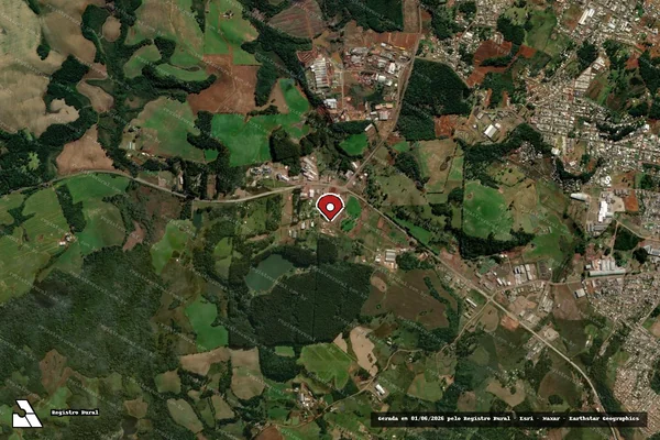 Imagem de satélite — Embargo IBAMA — Infração da Flora - Palmas/PR