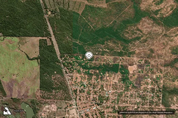 Imagem de satélite de Infração Ambiental em Teresina - PI (marcador da localização)