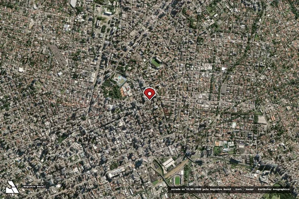Imagem de satélite de Infração Ambiental em Campina Grande do Sul - PR (marcador da localização)