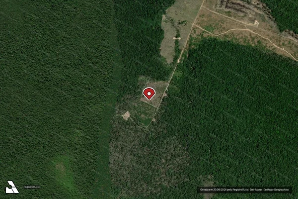 Imagem de satélite — Embargo IBAMA — Infração da Flora - Humaitá/AM