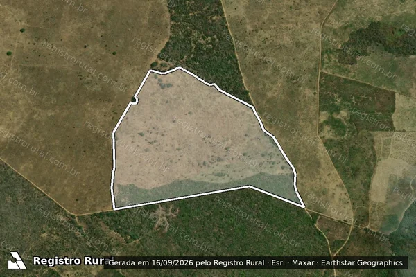 Imagem de satélite — Embargo IBAMA — Infração Ambiental - Cândido Sales/BA